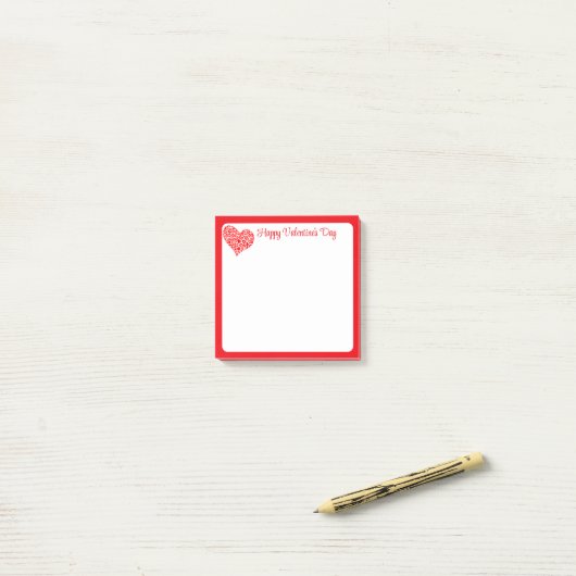 Post-it® notes de la Saint-Valentin (Sur un bureau)