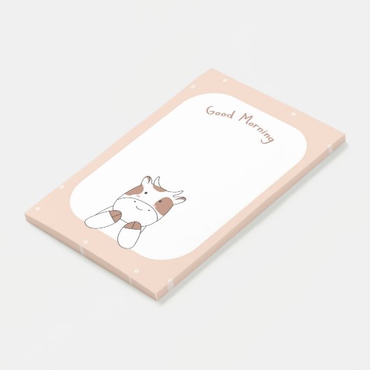 Post-it® Notes de la vache du matin (Incliné)