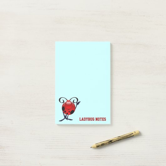 Post-it® Notes de Ladybug (Sur un bureau)