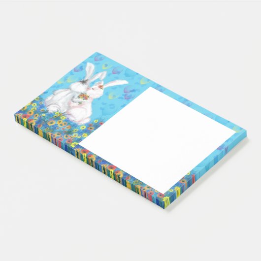 Post-it® Notes de lapin mignon (Incliné)