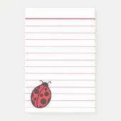 Post-it® Notes de l'article de Ladybug lined Red (Devant)