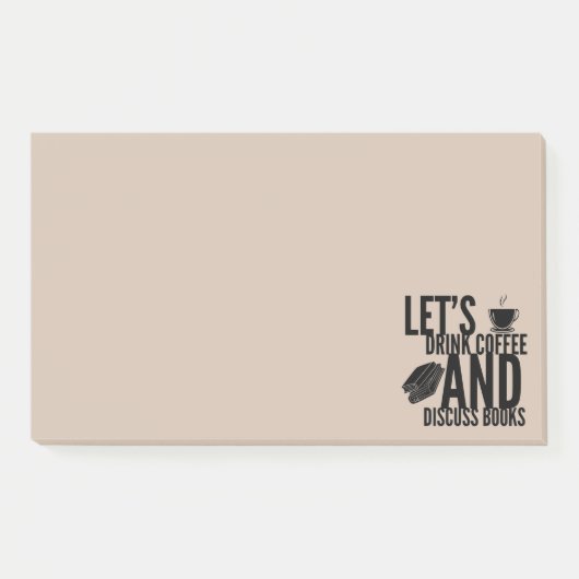 Post-it® Notes de lecture de livres de café (Devant)