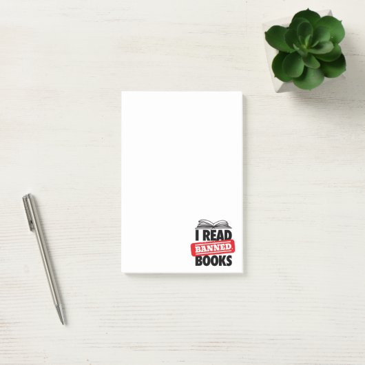 Post-it® Notes de lecture de livres interdits (Bureau)