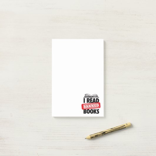 Post-it® Notes de lecture de livres interdits (Sur un bureau)