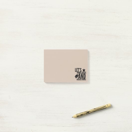 Post-it® Notes de lecture des livres de café (Sur un bureau)