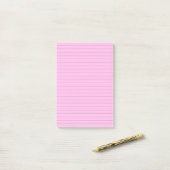 Post-it® Notes de l'Élégant billet rose de lin (Sur un bureau)