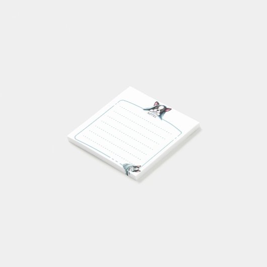 Post-it® Notes de l'émission Sleeping Boston Terrier (Incliné)