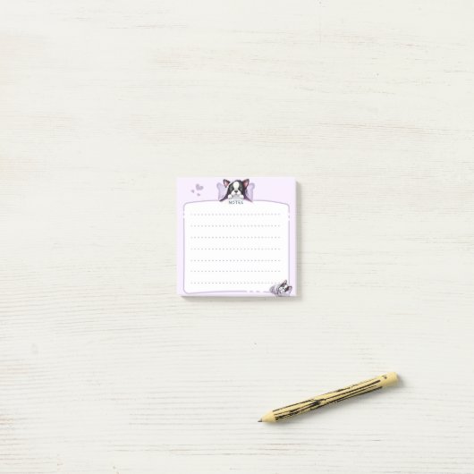 Post-it® Notes de l'émission Sleeping Boston Terrier (Sur un bureau)