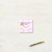 Post-it® Notes de l'enseignant de Coeur rose customisé (Sur un bureau)
