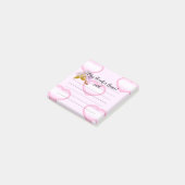 Post-it® Notes de l'enseignant de Coeur rose customisé (Incliné)