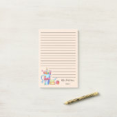 Post-it® Notes de l'enseignant de l'aquarelle Coeurs gouver (Sur un bureau)