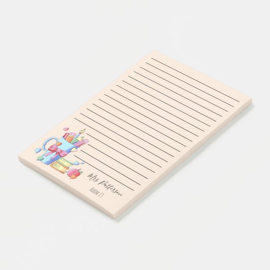 Post-it® Notes de l'enseignant de l'aquarelle Coeurs gouver (Incliné)