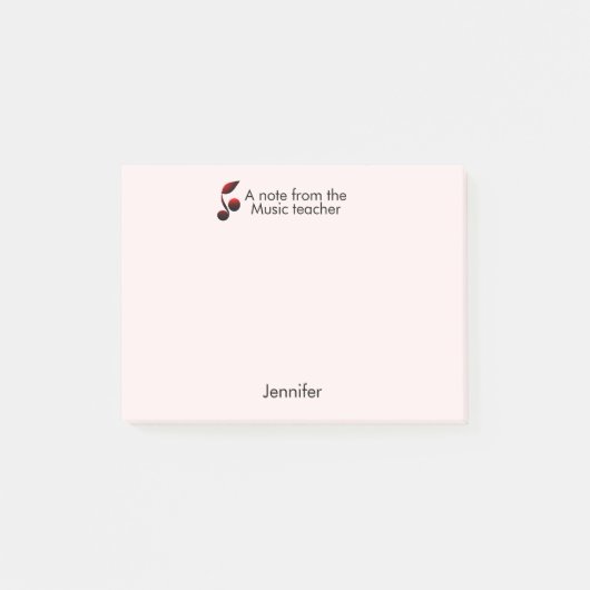 Post-it® Notes de l'enseignant de musique ajouter le nom te (Devant)