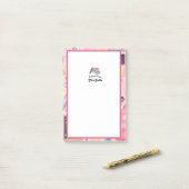 Post-it® Notes de l'enseignant personnel assez rose (Sur un bureau)