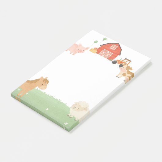 Post-it® Notes de l'étiquette d'aquarelle Barnyard pour les (Incliné)