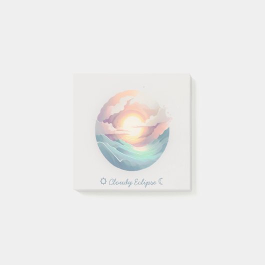 Post-it® Notes de logo Cloudy Eclipse (Devant)