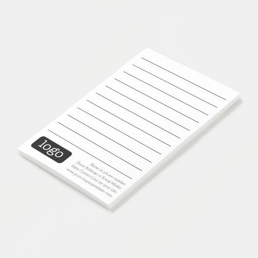 Post-it® Notes de logo Office ou Business de base (Incliné)