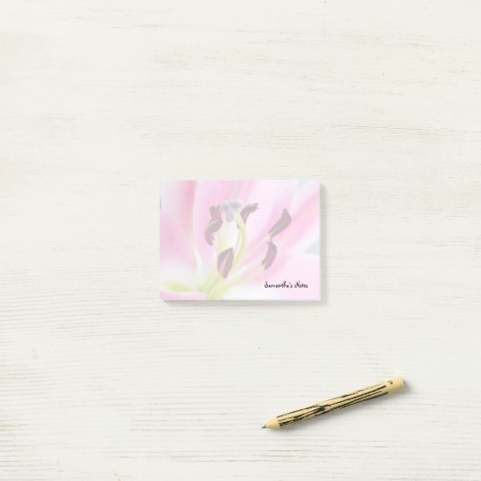 Post-it® Notes de lys rose (Sur un bureau)