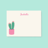 Post-it® Notes de maison sur le cactus rose féminin