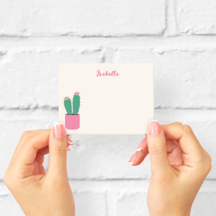 Post-it® Notes de maison sur le cactus rose féminin