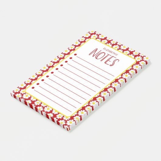 Post-it® Notes de marguerites modernes (Incliné)