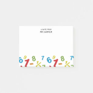 Post-it Notes de maths123 personnalisés amusants