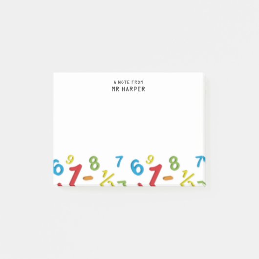 Post-it Notes de maths123 personnalisés amusants (Devant)