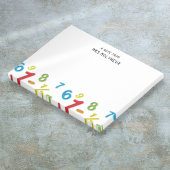 Post-it Notes de maths personnalisés amusants 123