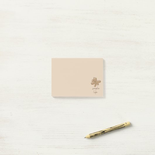 Post-it® Notes de minimalisme de vie simple (Sur un bureau)