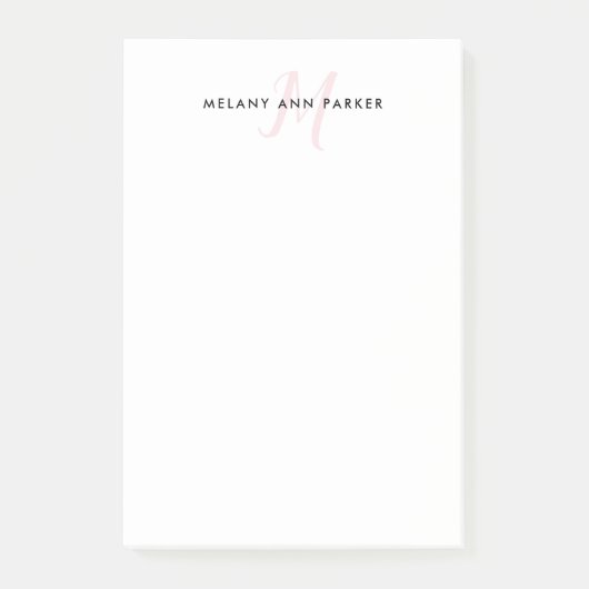 Post-it® Notes de mise en ligne des initiales écrites (Devant)