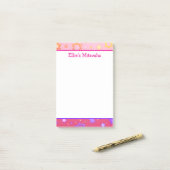 Post-it® Notes de Mitzvah - Étoile de David rose  (Sur un bureau)