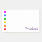 Post-it® Notes de modèle de ligne de points arc-en-ciel min (Devant)