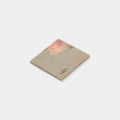 Post-it® Notes de monogramme vintage Rose rose (Incliné)