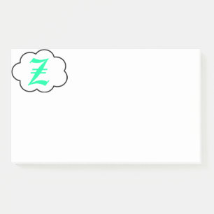 Post-it® Notes de monogramme Z initiales
