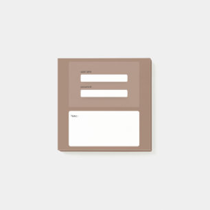 Post-it® Notes de mot de passe du site Web sécurisé et prat