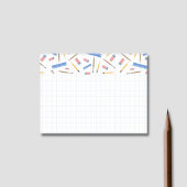 Post-it® Notes de motif de fournitures scolaires