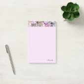 Post-it® Notes de motifs floraux d'aquarelle (Bureau)