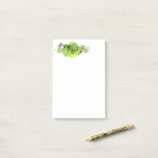 Post-it® Notes de musique (Sur un bureau)