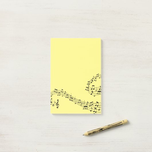 Post-it® Notes de musique (Sur un bureau)