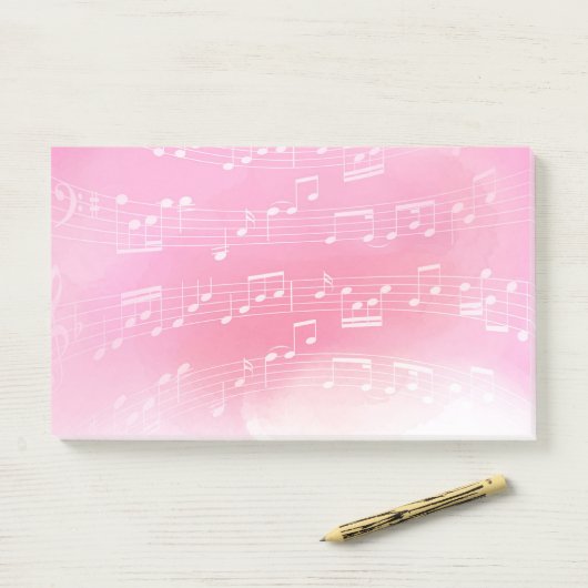 Post-it® Notes de musique (Sur un bureau)
