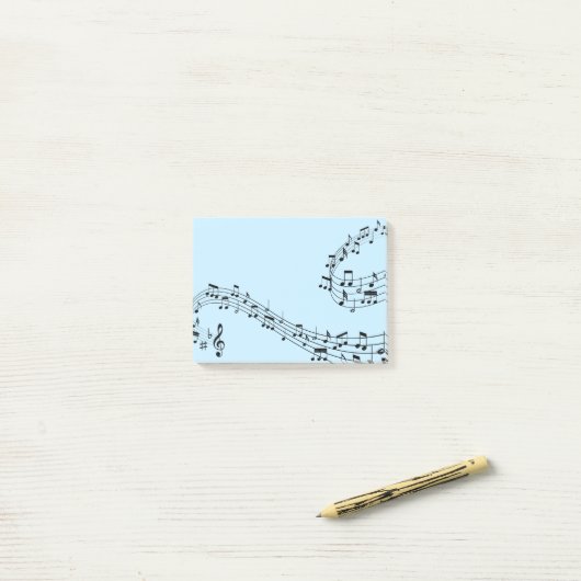 Post-it® Notes de musique (Sur un bureau)
