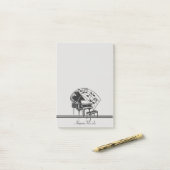 Post-it® Notes de musique Black White Piano personnalisées (Sur un bureau)