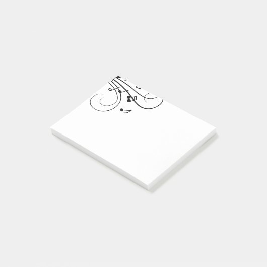 Post-it® Notes de musique fantaisie (Incliné)