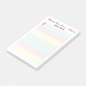 Post-it® Notes de Musique Lignes Colorées (Incliné)