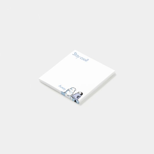 Post-it® Notes de neige de poulet pingouin (Incliné)