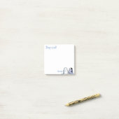 Post-it® Notes de neige de poussin manchot (Sur un bureau)