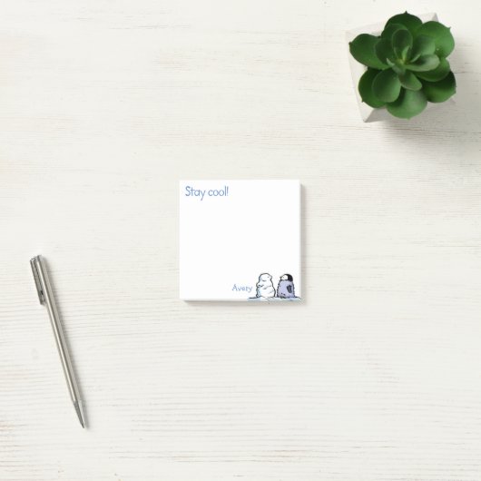 Post-it® Notes de neige de poussin manchot (Bureau)