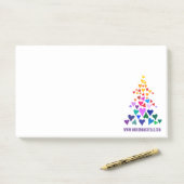 Post-it® Notes de Noël Arc-en-Ciel (Sur un bureau)