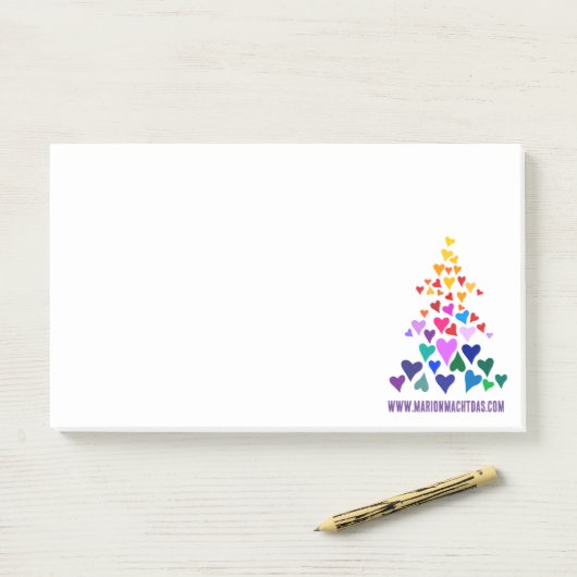 Post-it® Notes de Noël Arc-en-Ciel (Sur un bureau)