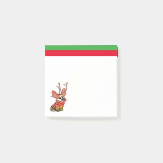 Post-It Notes de Noël de chien Corgi (Devant)